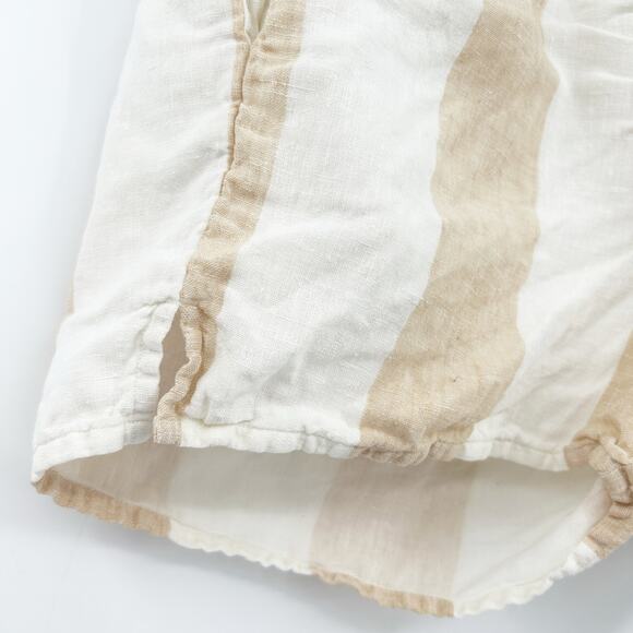 Madewell x Laude The Label Womens Beachy Lounge Everyday Striped Linen Shorts L - Picture 3 of 7
